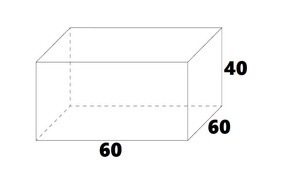 Akwarium 60cmx60cmx40cm 10mm full opti
