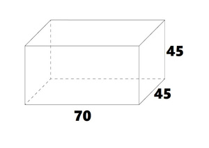 Akwarium 70cmx45cmx45cm 10mm full opti