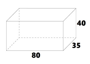 Akwarium 80cm x 35cm x 40cm 10mm