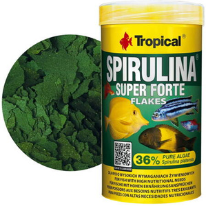 Pokarm w Płatkach Tropical Spirulina Super Forte 36% 250ml - 50g