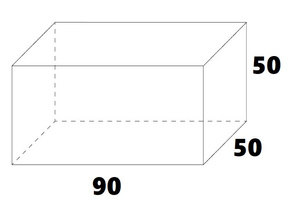 Akwarium 90cm x 50cm x 50cm 12mm