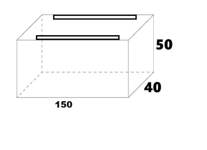 Akwarium 150cmx40cmx50cm 10mm Full Opti